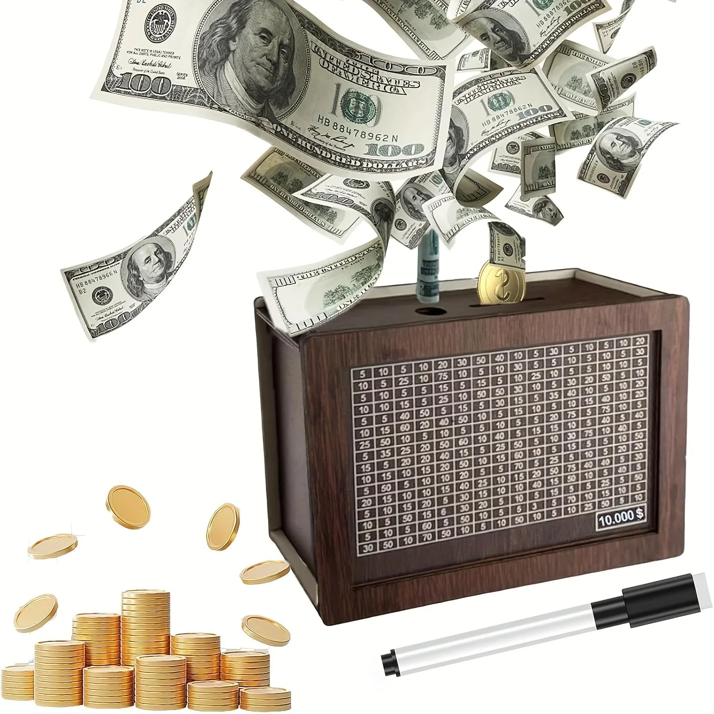 Smart Wooden Money Bank